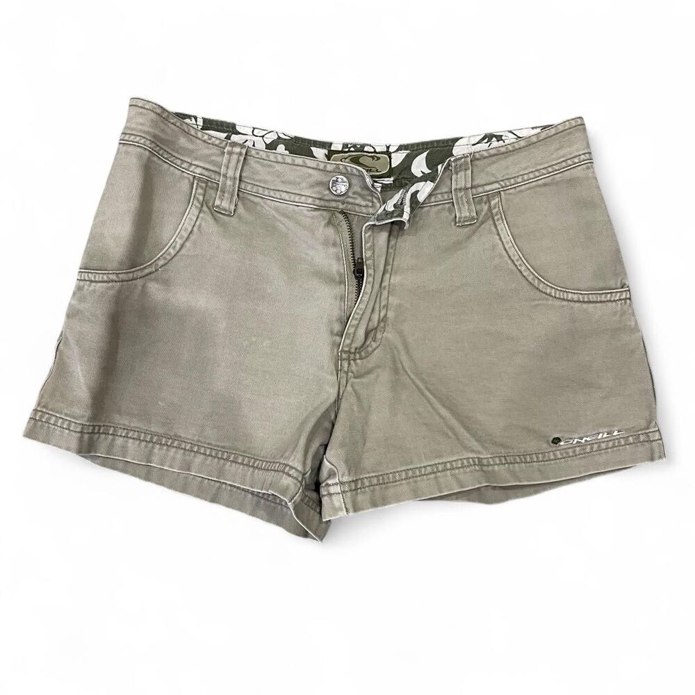 O-neill Women's Khaki and Green Shorts